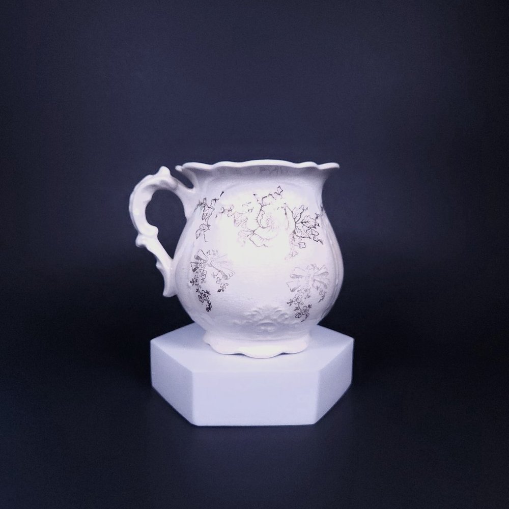 Vintage Bridal Shape Gold Floral Mug by Homer Laughlin